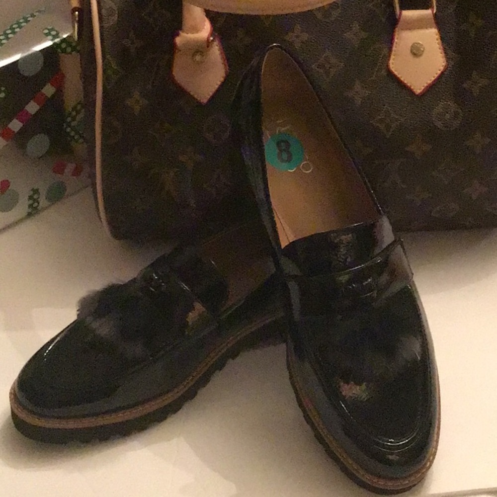 New Black Patent Leather Shoes